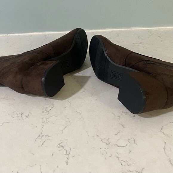 REACTION Kenneth Cole Road Stretch Womens 8.5M Chocolate Boots Booties - Picture 5 of 9